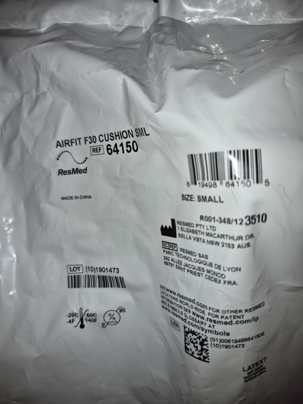 ResMed AirFit F30 Cushion - Small